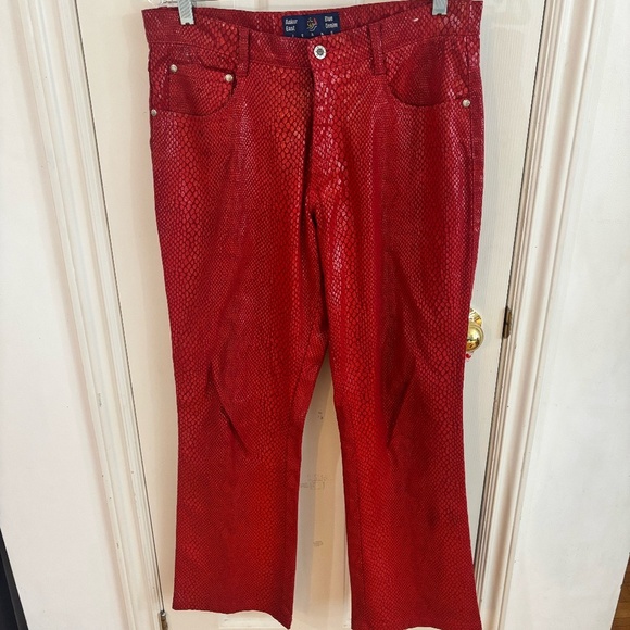 OBSESSED snake print red leather like pant - Taking offers - Picture 1 of 7